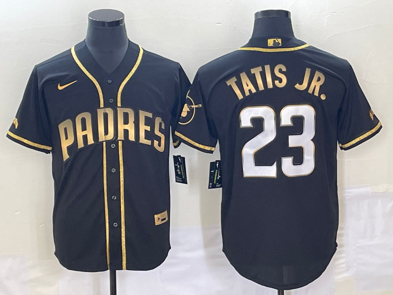 Men's San Diego Padres Fernando Tatis Jr. #23 Black Stitched Jersey